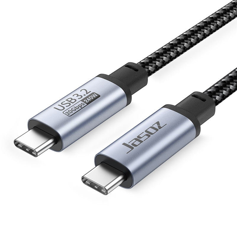 JASOZ D120 1.5m USB3.2 4K / 60Hz 20Gbps PD 240W Type-C Fast Charging Cable JASOZ D120 1.5m USB3.2 4K / 60Hz 20Gbps PD 240W Type-C Fast Charging Cable